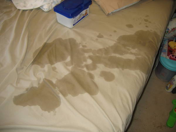 Wetting the bed while drunk